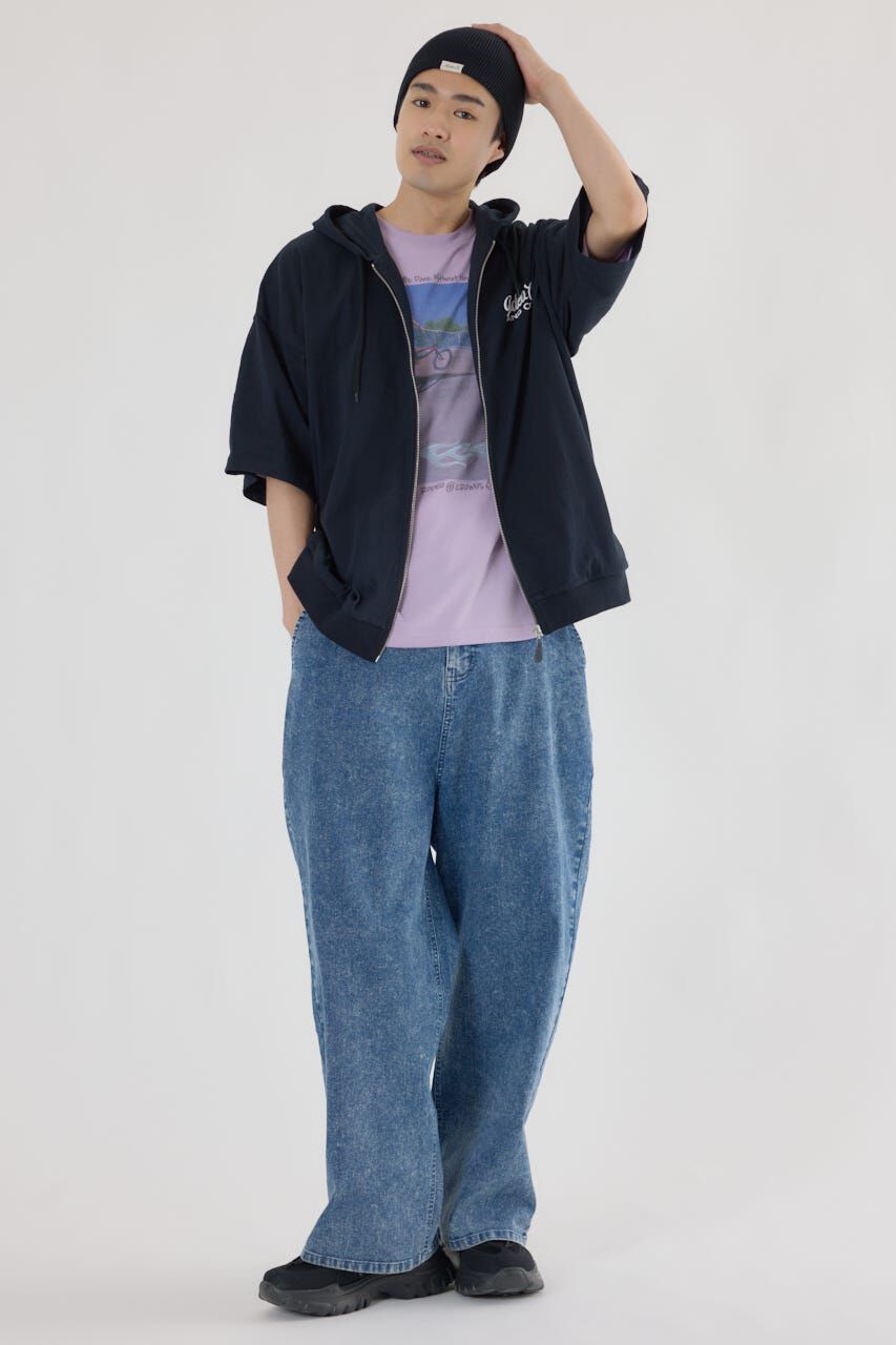 RODEO CROWNS「ハーフスリーブロゴZIPパーカー」|パーカー|