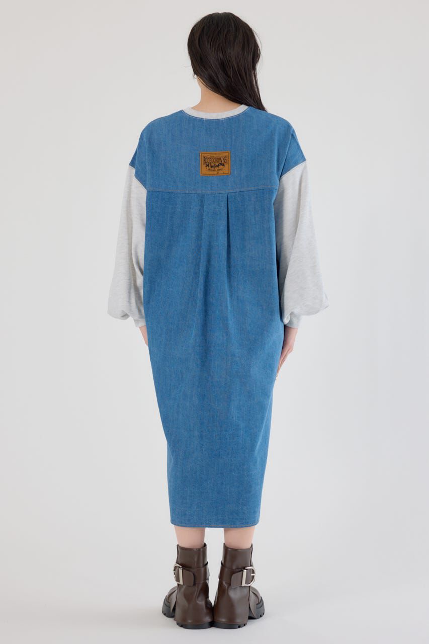 RODEO CROWNS「デニム切替スウェットワンピース」|ワンピース|
