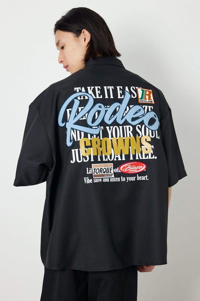 RODEO CROWNS「Overlapアップリケシャツ」|シャツ・ブラウス|BLK