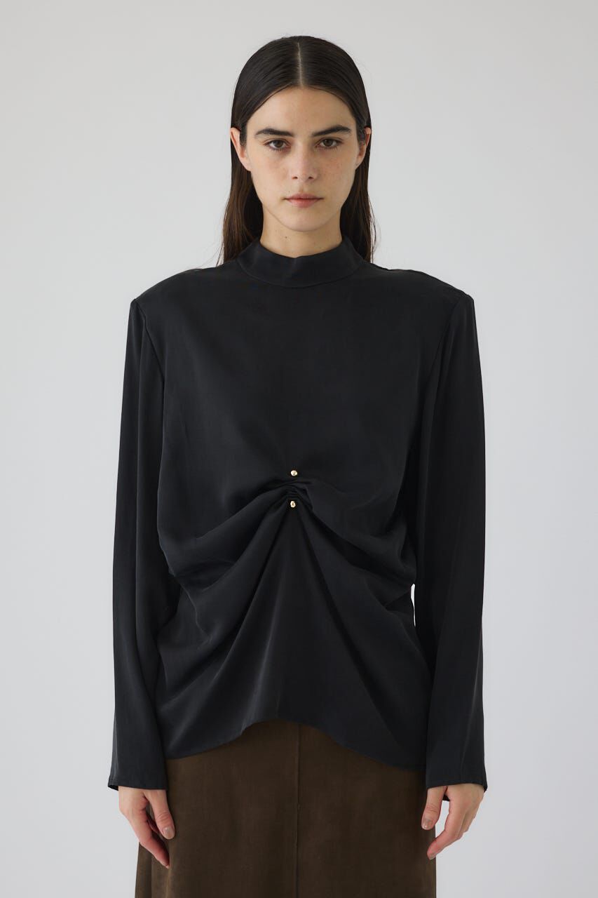 RIM.ARK 「Gathered paded tops」|シャツ・ブラウス|BLK