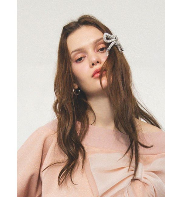 CALNAMUR「BIJOU CHAIN RIBBON VALLETTA/ビジューチェーンリボンバレッタ」|その他|