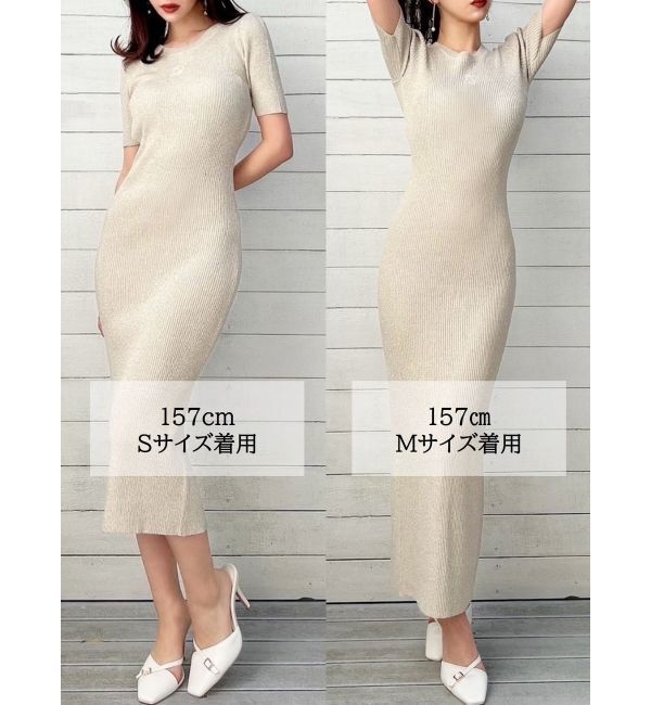 RESEXXY「エンブロイダリーラメニットワンピース」|ワンピース|