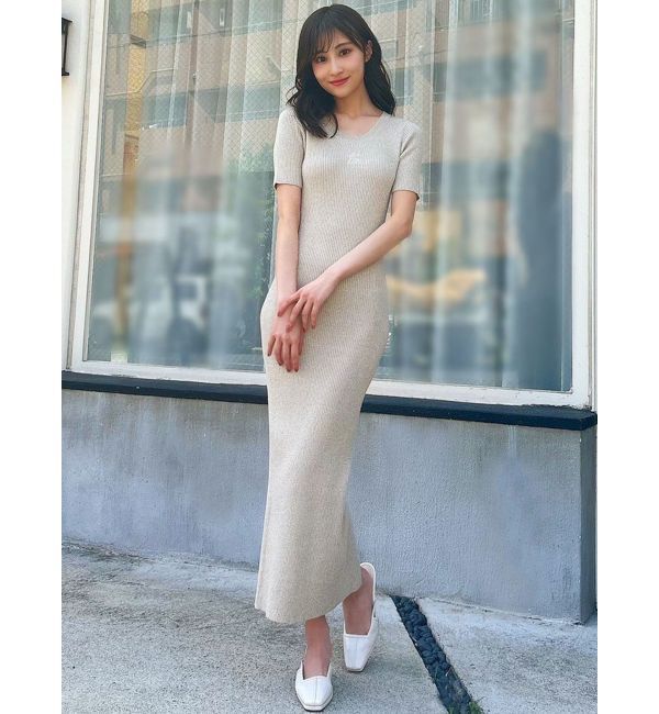 RESEXXY「エンブロイダリーラメニットワンピース」|ワンピース|