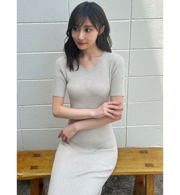 RESEXXY「エンブロイダリーラメニットワンピース」|ワンピース|