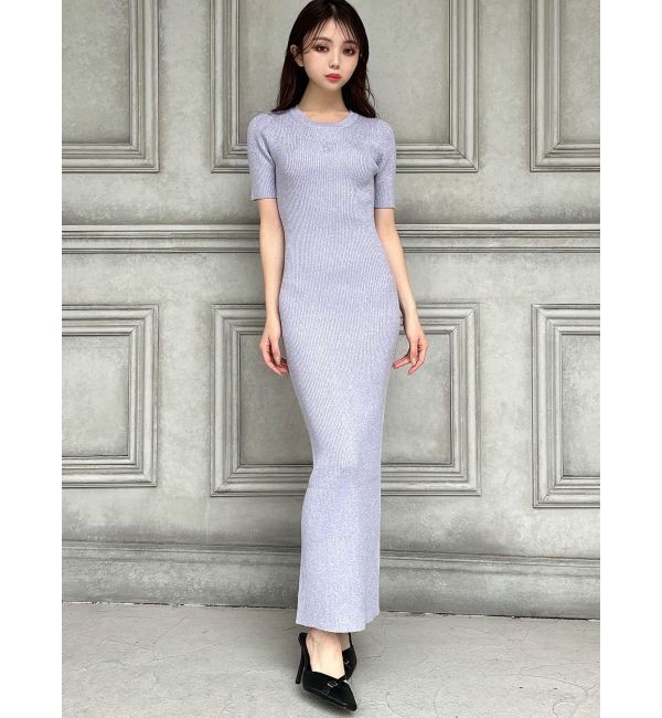 RESEXXY「エンブロイダリーラメニットワンピース」|ワンピース|