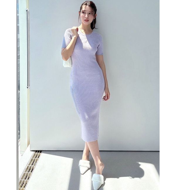 RESEXXY「エンブロイダリーラメニットワンピース」|ワンピース|