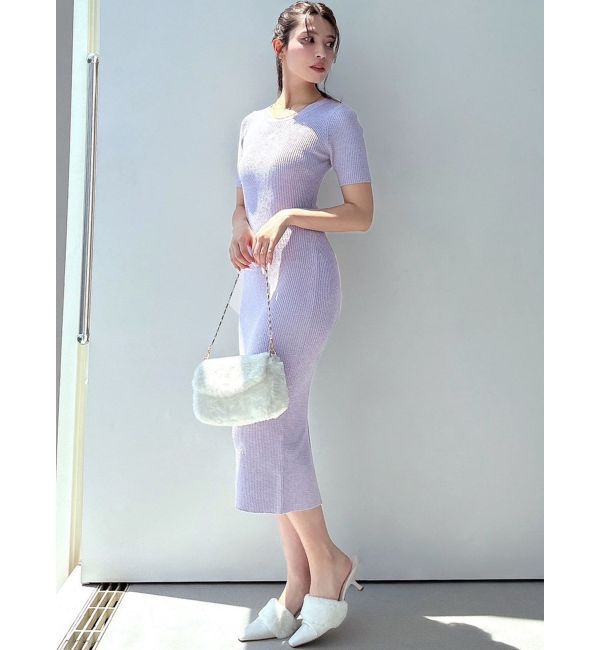 RESEXXY「エンブロイダリーラメニットワンピース」|ワンピース|