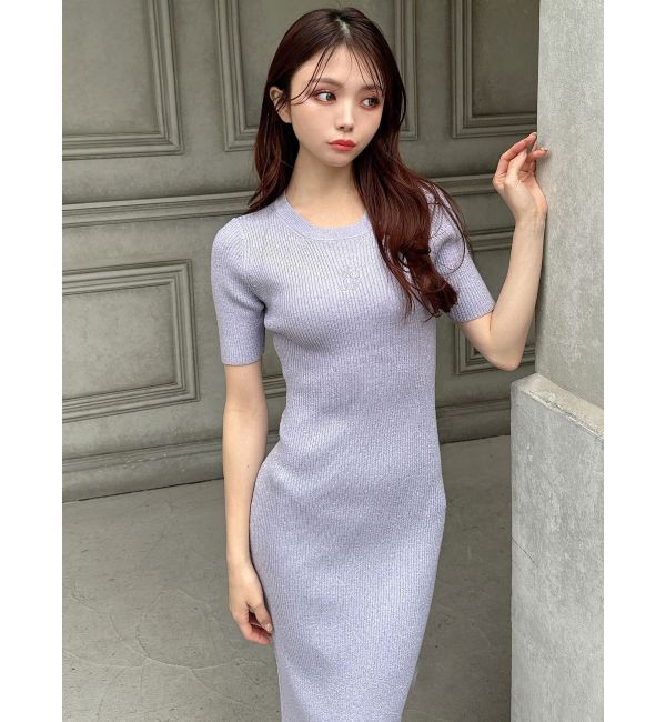 RESEXXY「エンブロイダリーラメニットワンピース」|ワンピース|