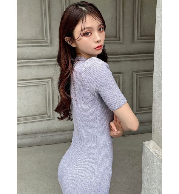 RESEXXY「エンブロイダリーラメニットワンピース」|ワンピース|