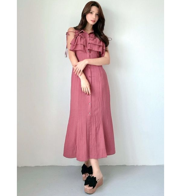 RESEXXY「ラッフルマーメイドシャツワンピース」|ワンピース|
