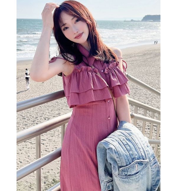 RESEXXY「ラッフルマーメイドシャツワンピース」|ワンピース|