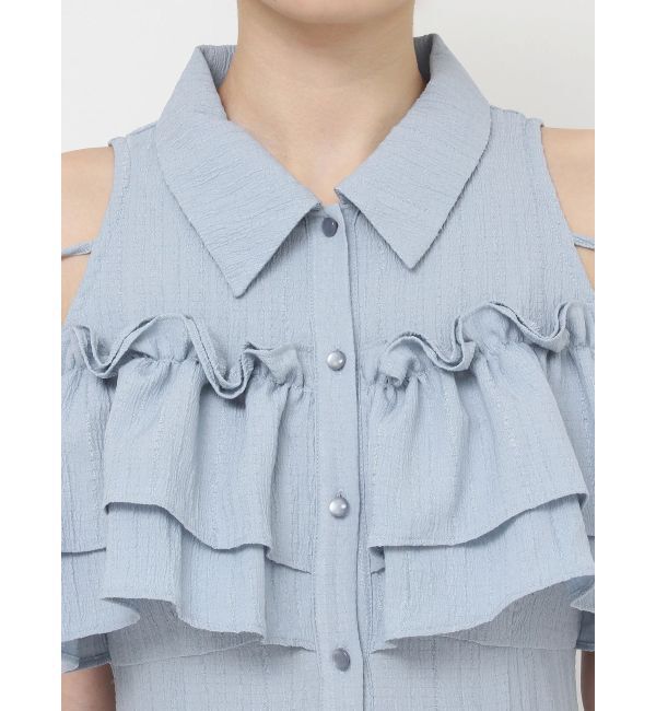 RESEXXY「ラッフルマーメイドシャツワンピース」|ワンピース|