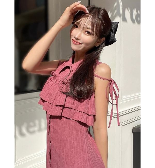 RESEXXY「ラッフルマーメイドシャツワンピース」|ワンピース|