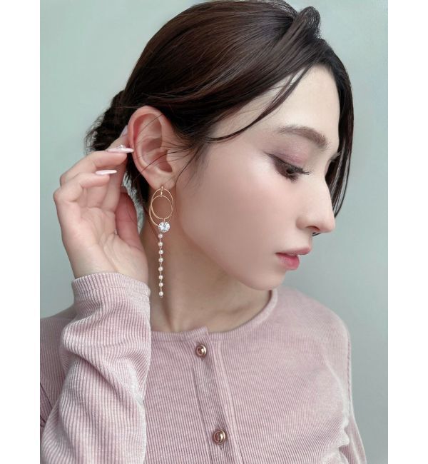 RESEXXY「ポイントビジューフープピアス」|ピアス|