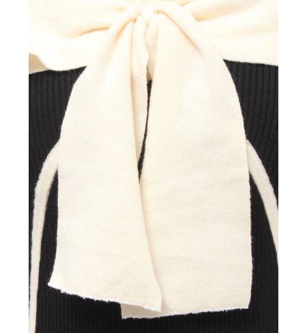 RESEXXY「バイカラーフロントリボンニットミニワンピース」|ワンピース|