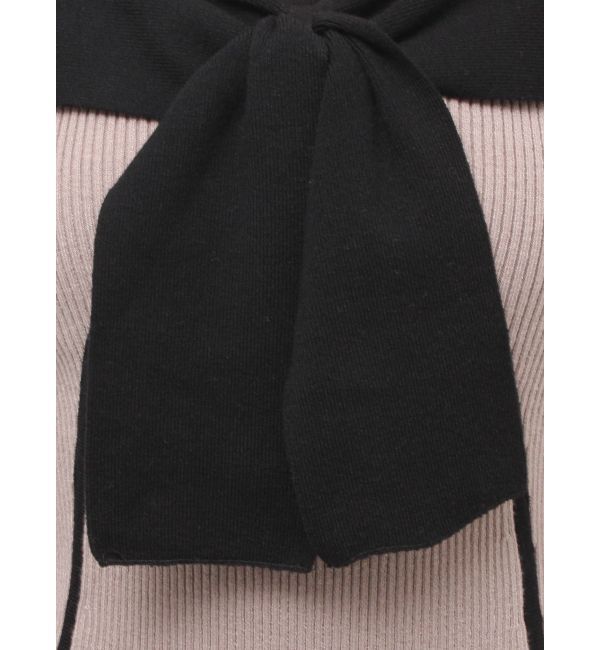 RESEXXY「バイカラーフロントリボンニットミニワンピース」|ワンピース|