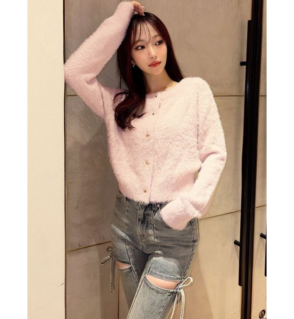 RESEXXY「ラメシャギーカーディガン」|カーディガン|