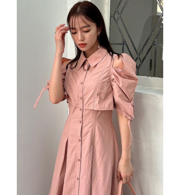 dazzlin「カットアウトシャツワンピース」|ワンピース|