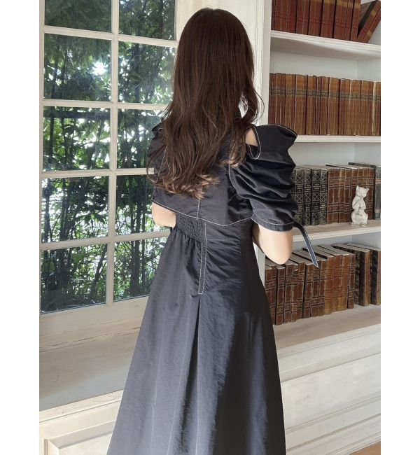 dazzlin「カットアウトシャツワンピース」|ワンピース|