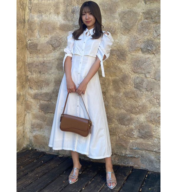 dazzlin「カットアウトシャツワンピース」|ワンピース|