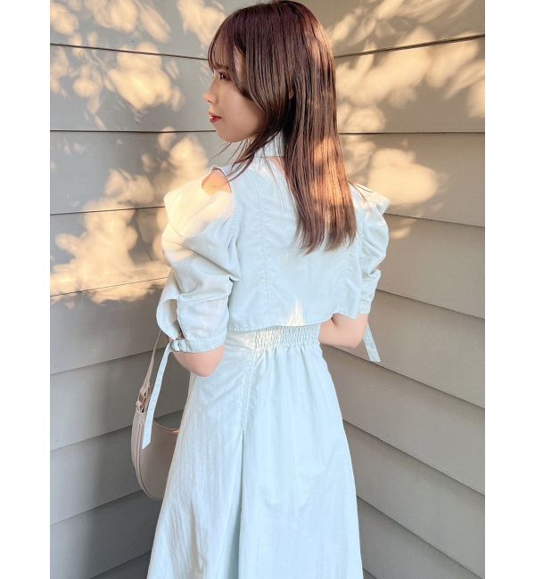 dazzlin「カットアウトシャツワンピース」|ワンピース|