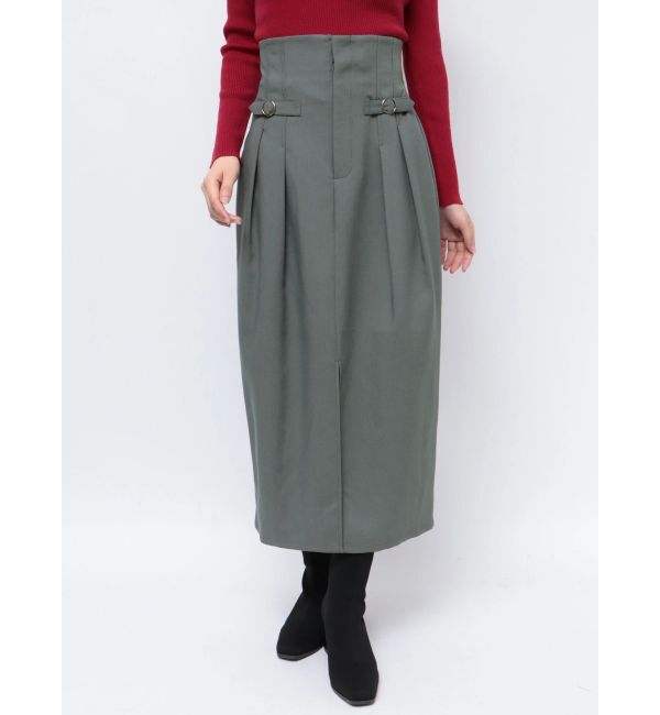 dazzlin「ベルトコルセットスラックスライクスカート」|スカート|チャコールグレー