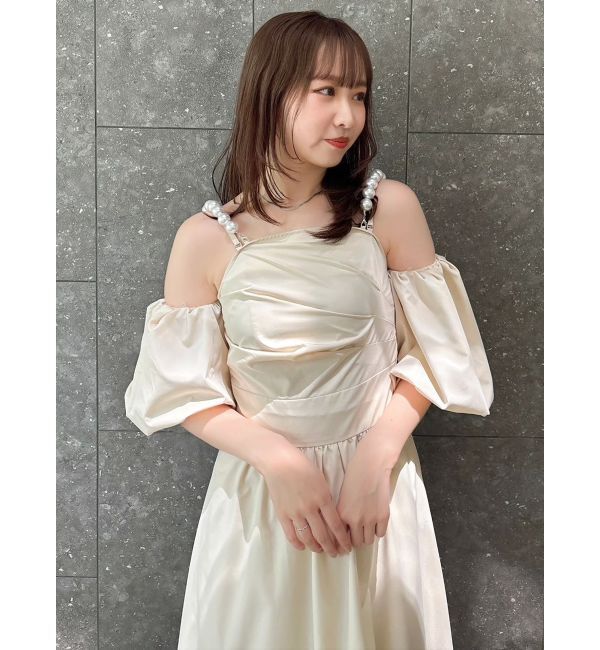 dazzlin「【吉田朱里】パール2wayボリュームワンピース」|ワンピース|