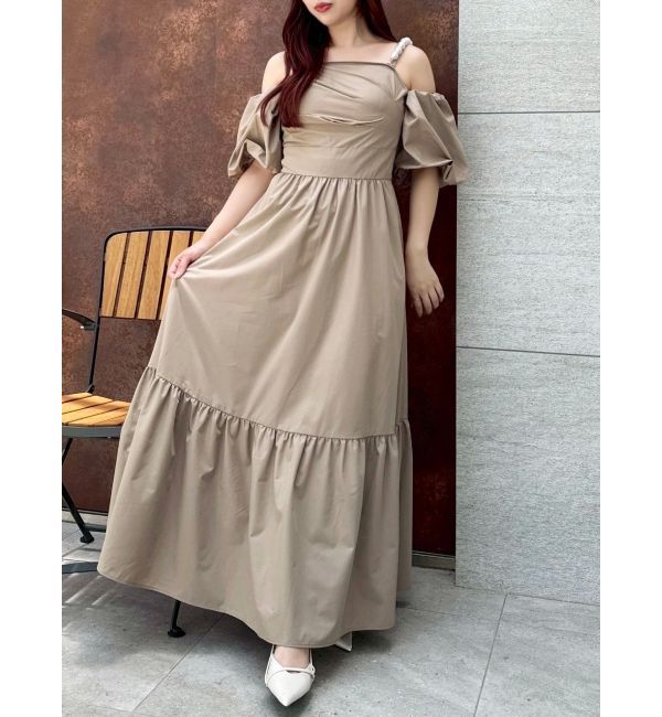 dazzlin「【吉田朱里】パール2wayボリュームワンピース」|ワンピース|