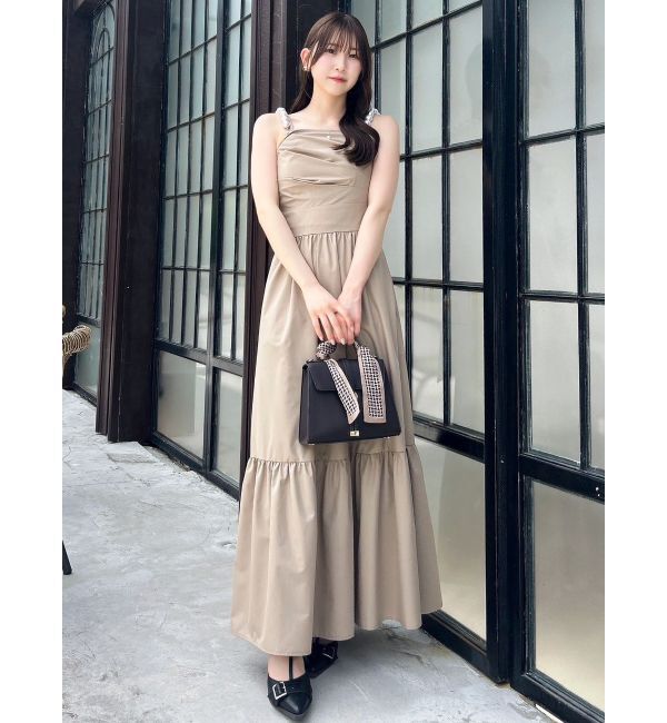 dazzlin「【吉田朱里】パール2wayボリュームワンピース」|ワンピース|