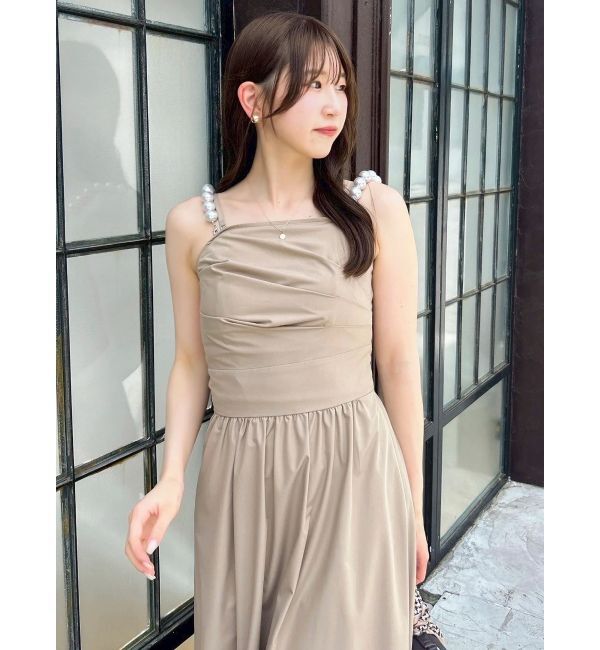 dazzlin「【吉田朱里】パール2wayボリュームワンピース」|ワンピース|