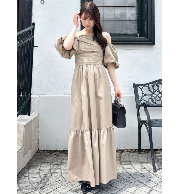 dazzlin「【吉田朱里】パール2wayボリュームワンピース」|ワンピース|