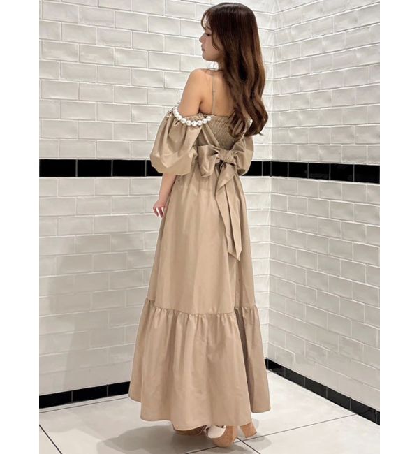 dazzlin「【吉田朱里】パール2wayボリュームワンピース」|ワンピース|