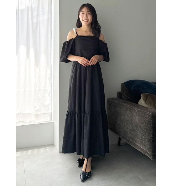 dazzlin「【吉田朱里】パール2wayボリュームワンピース」|ワンピース|