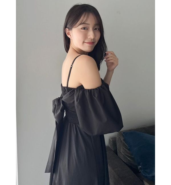 dazzlin「【吉田朱里】パール2wayボリュームワンピース」|ワンピース|