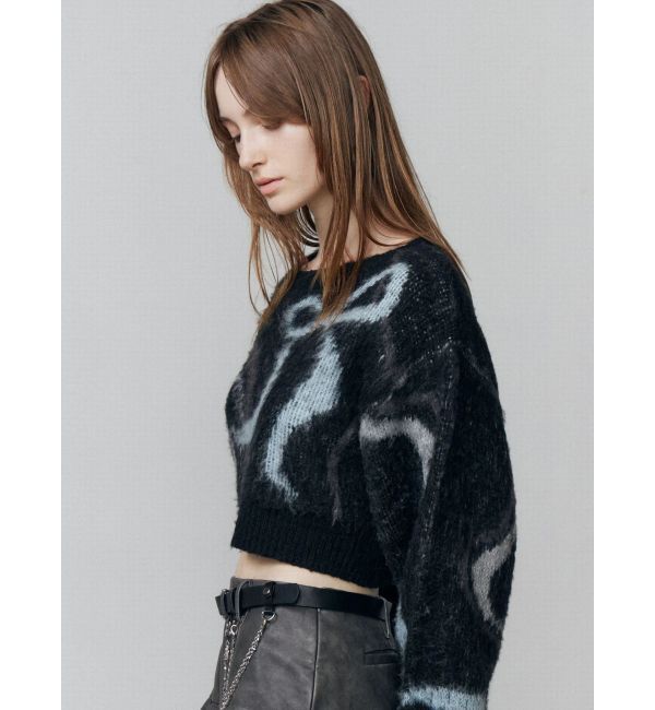 EMODA「リボンラインショートニット」|ニット・セーター|