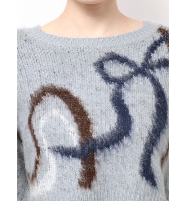 EMODA「リボンラインショートニット」|ニット・セーター|