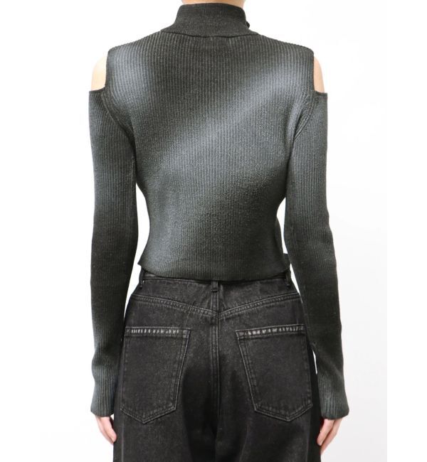 EMODA「カットウォッシュドプレーティングジップニット」|ニット・セーター|