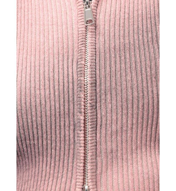 EMODA「カットウォッシュドプレーティングジップニット」|ニット・セーター|