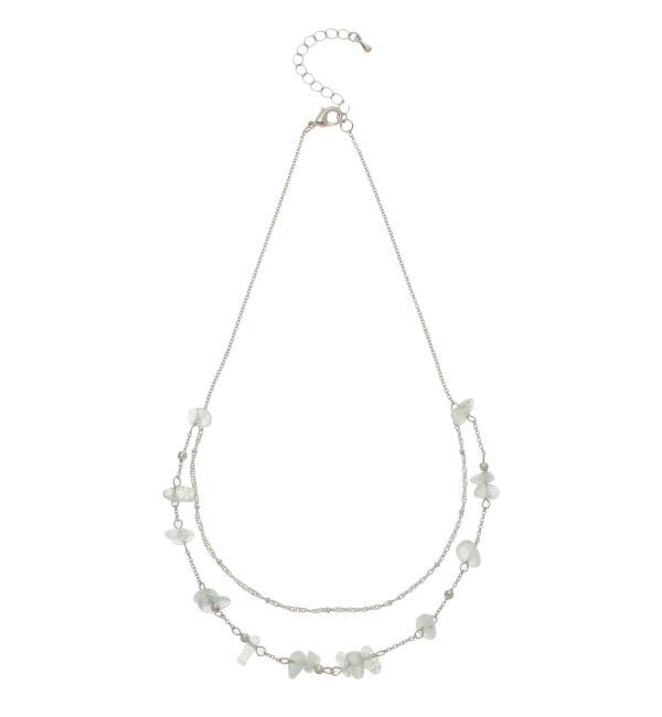 MERCURYDUO「天然石2連ネックレス」|ネックレス|ミントグリーン