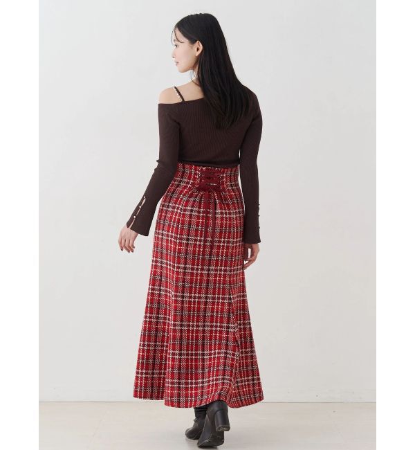 MERCURYDUO「アシメパールチェーンワンショルニット」|ニット・セーター|