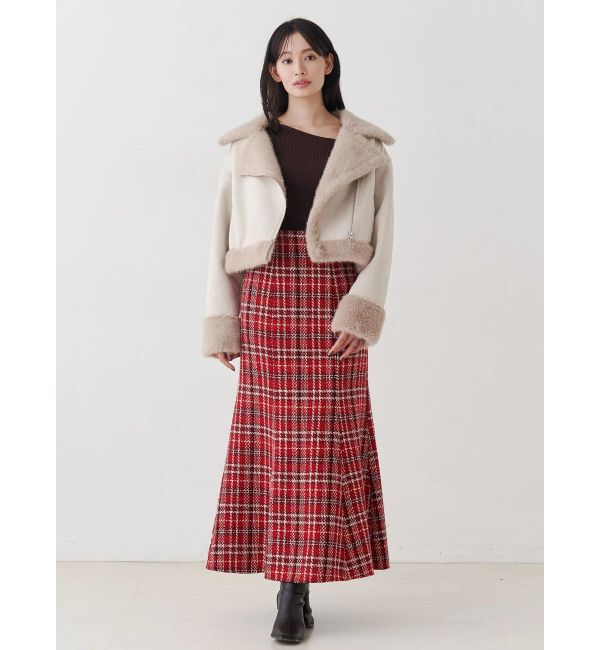 MERCURYDUO「アシメパールチェーンワンショルニット」|ニット・セーター|