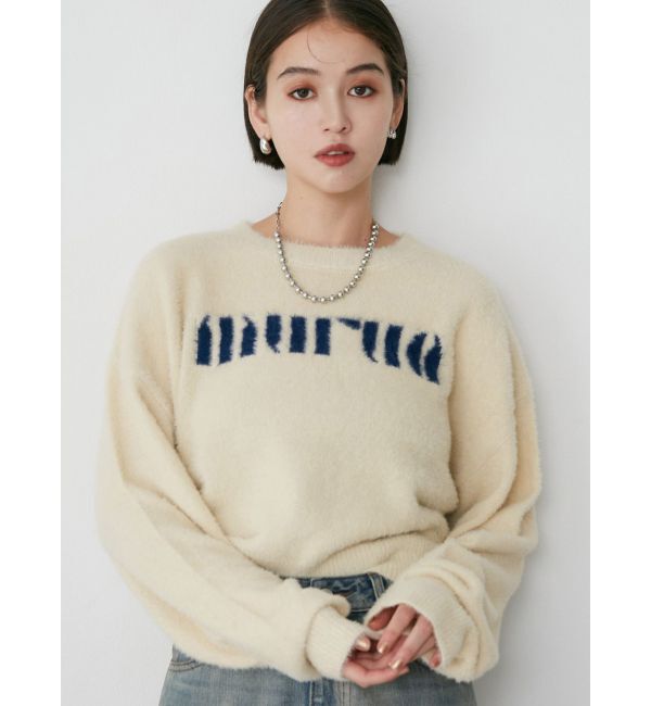 MURUA「ラウンドロゴシャギーニット」|ニット・セーター|