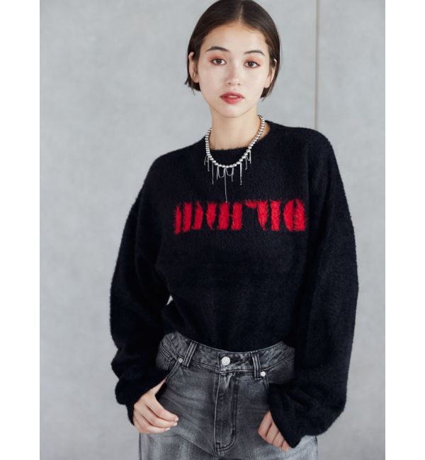 MURUA「ラウンドロゴシャギーニット」|ニット・セーター|