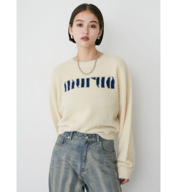 MURUA「ラウンドロゴシャギーニット」|ニット・セーター|