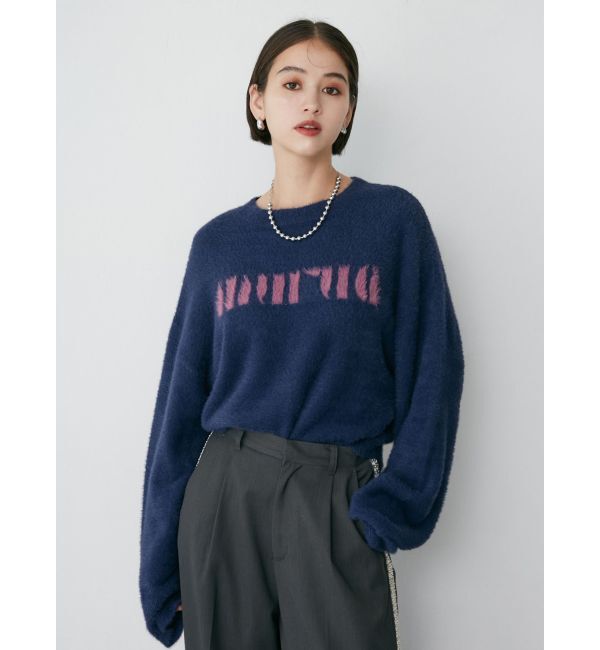 MURUA「ラウンドロゴシャギーニット」|ニット・セーター|