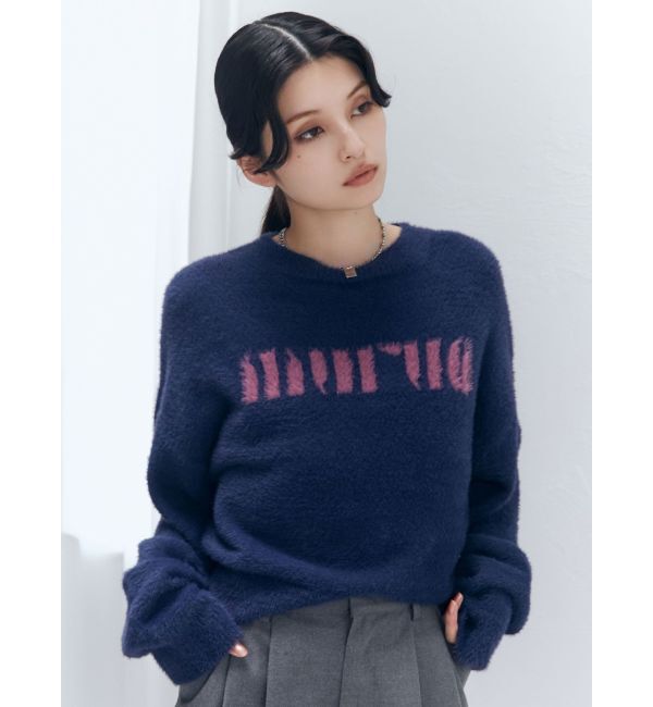 MURUA「ラウンドロゴシャギーニット」|ニット・セーター|