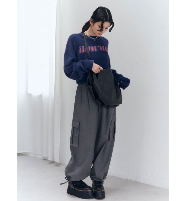 MURUA「ラウンドロゴシャギーニット」|ニット・セーター|