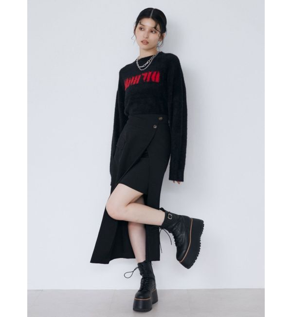 MURUA「ラウンドロゴシャギーニット」|ニット・セーター|