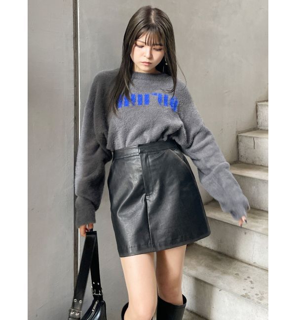 MURUA「ラウンドロゴシャギーニット」|ニット・セーター|