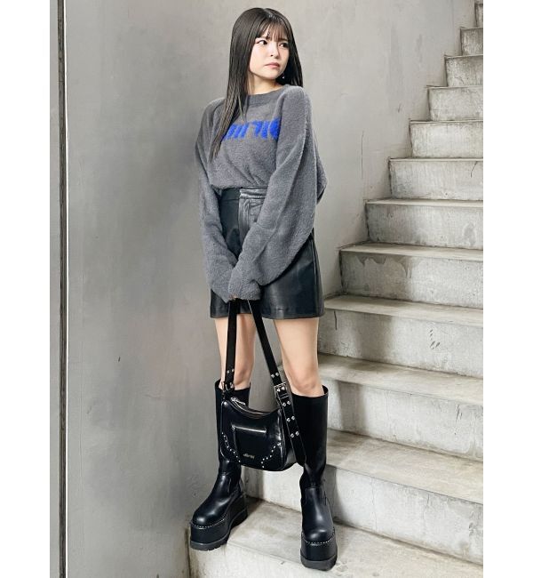 MURUA「ラウンドロゴシャギーニット」|ニット・セーター|